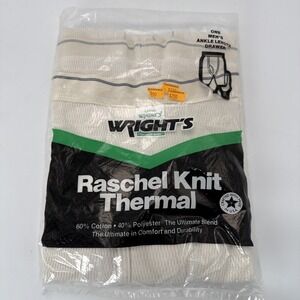 Vintage Wright's Thermal Pants Mens Large 38-40 Heavyweight Raschel Long Johns